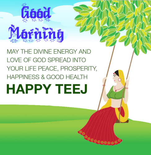 Good Morning Kajjali Hariyali Teej Images Wishes Hindi Text Whatsapp ...