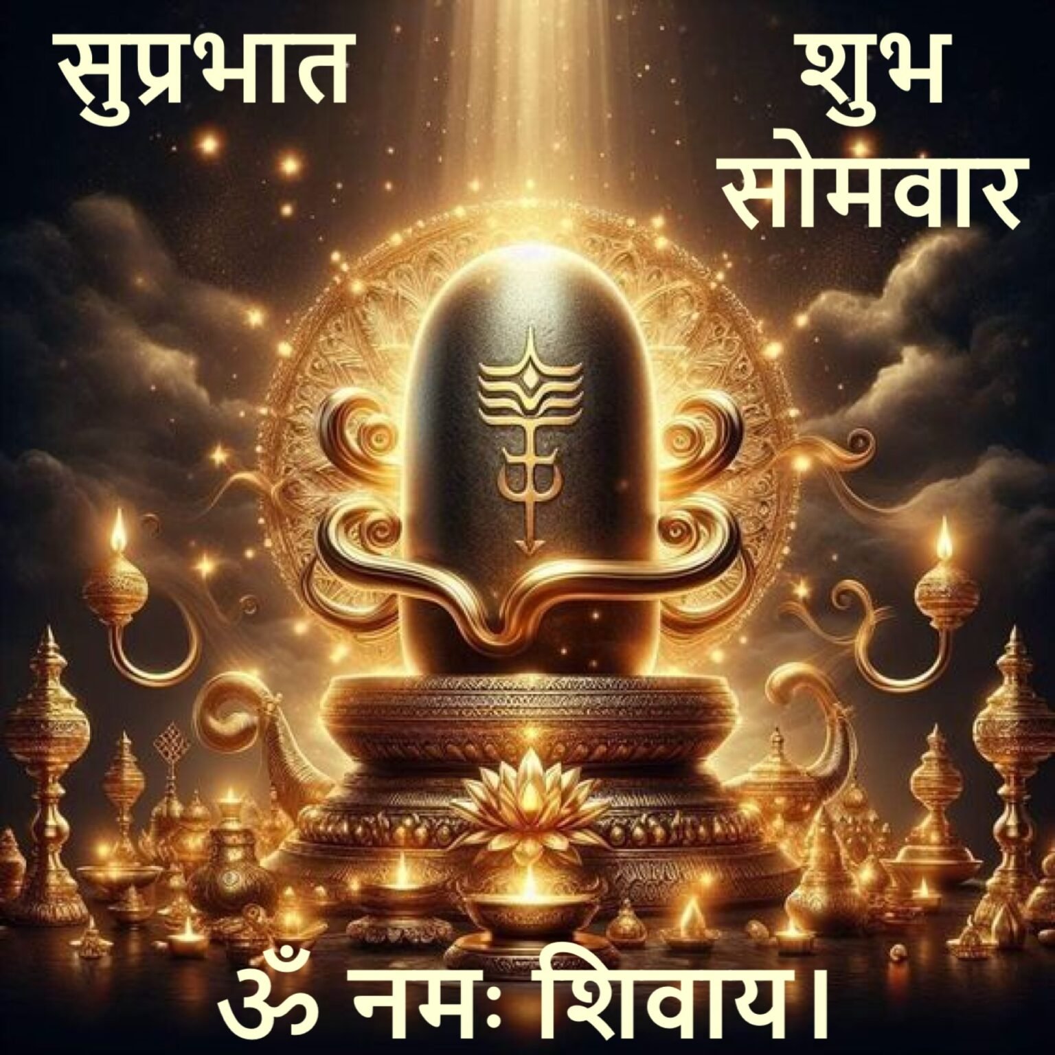 Om Namah Shivay New Style Happy Monday Shubh Somwar Wishes Greetings ...